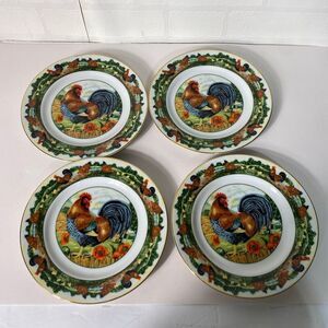 Department 56 Rooster Decorative plates set of 4 small